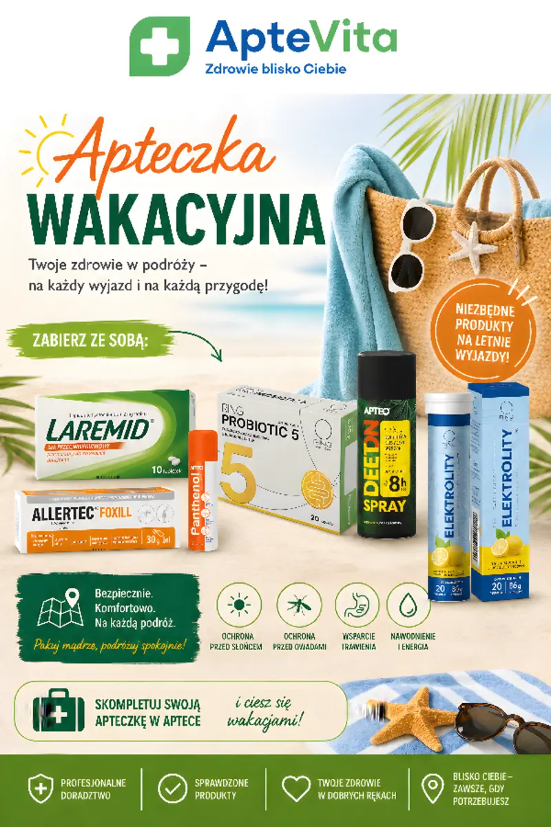 Wakacyjna apteczka – bądź przygotowany na każdą podróż!