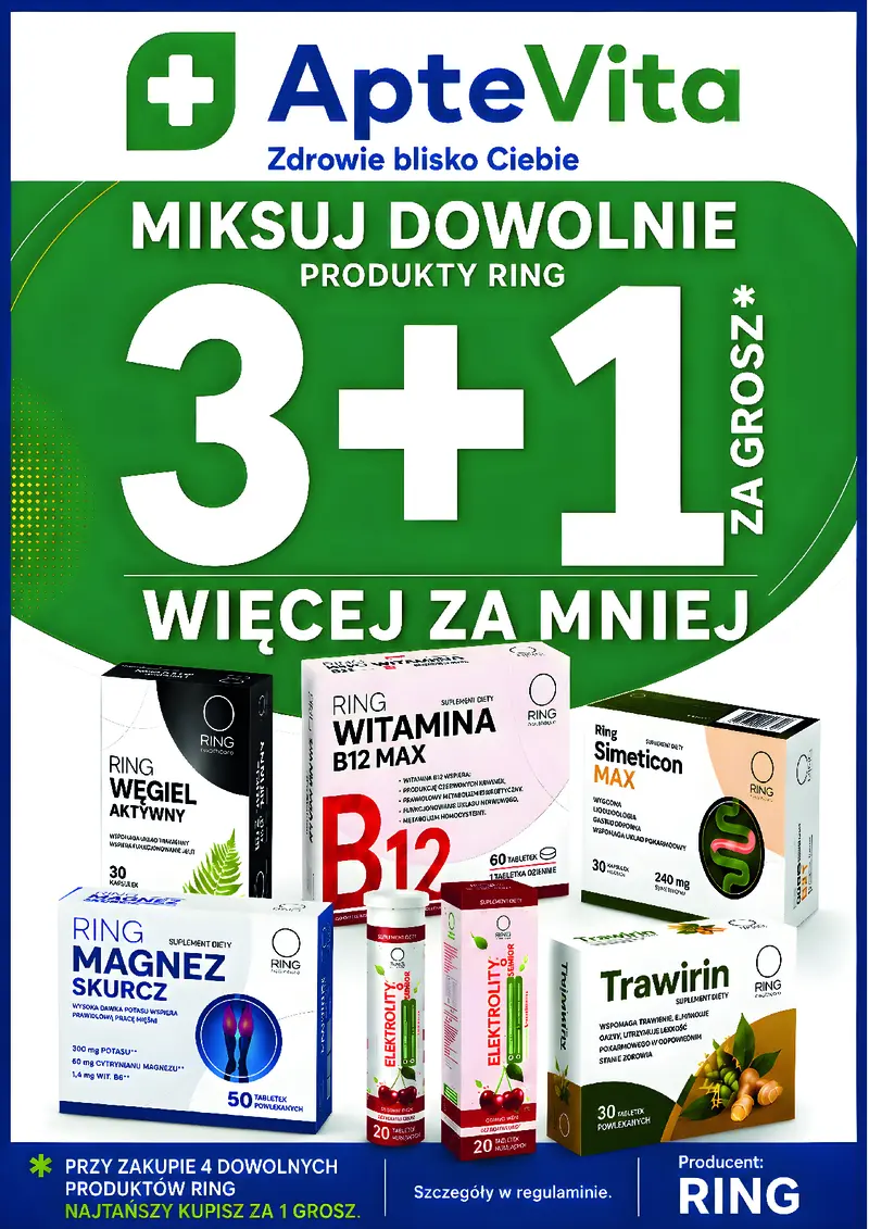 Promocja 3+1 na produkty RING w ApteVita